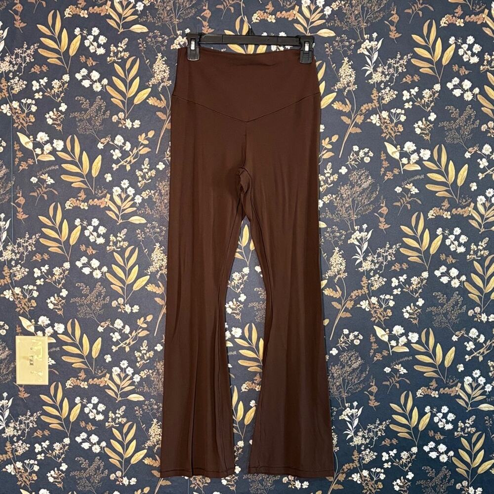 Aerie Offline Chocolate Brown Flare Yoga Pants Size L